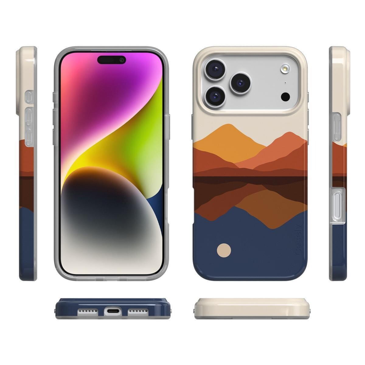 Opposites Attract | Day & Night Colorblock Mountains Case iPhone Case get.casely
