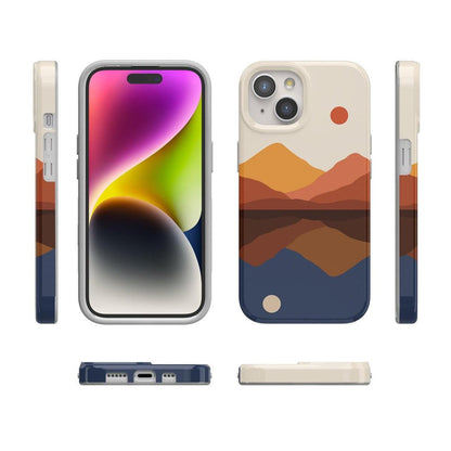 Opposites Attract | Day & Night Colorblock Mountains Case iPhone Case get.casely