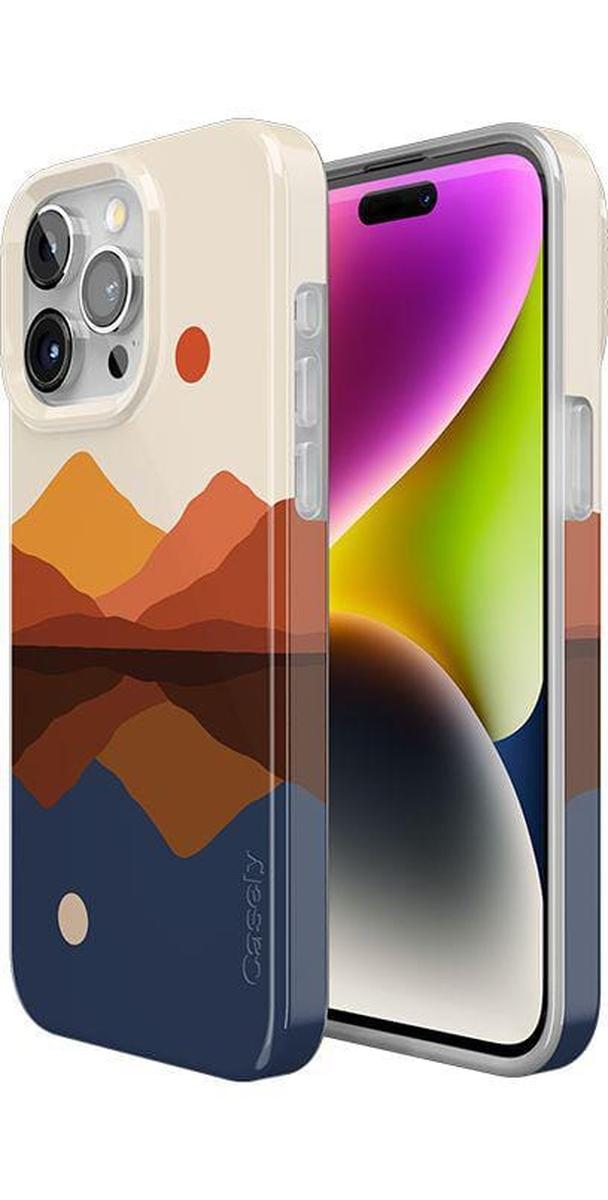Opposites Attract | Day & Night Colorblock Mountains Case iPhone Case get.casely