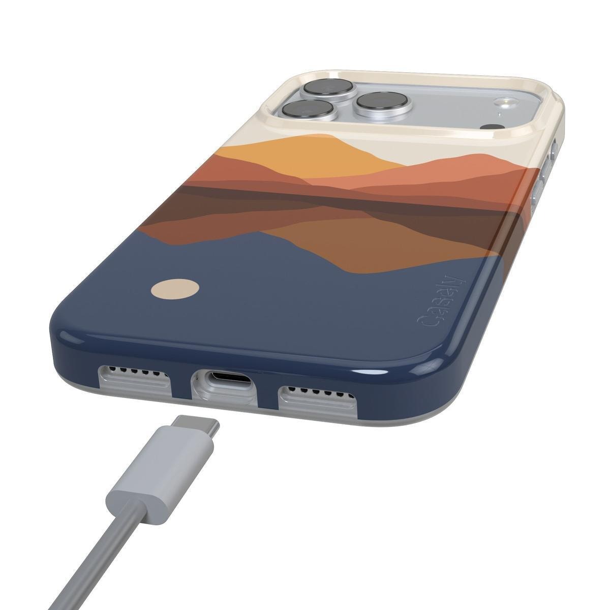 Opposites Attract | Day & Night Colorblock Mountains Case iPhone Case get.casely