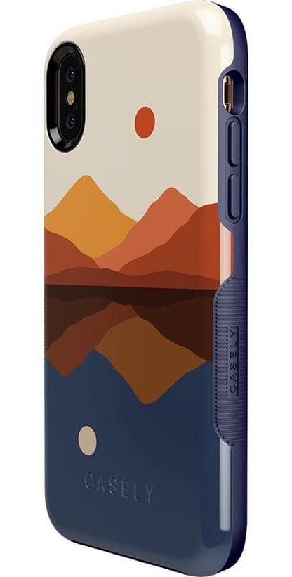Opposites Attract | Day & Night Colorblock Mountains Case iPhone Case get.casely