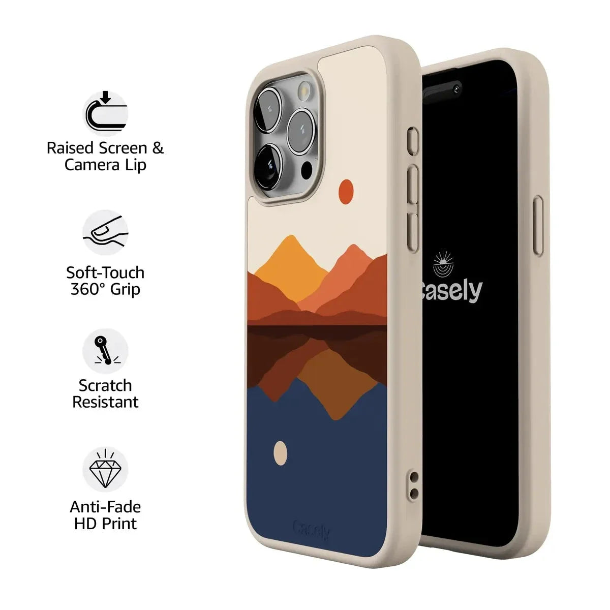 Opposites Attract | Day & Night Colorblock Mountains Case iPhone Case get.casely