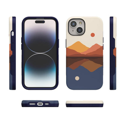 Opposites Attract | Day & Night Colorblock Mountains Case iPhone Case get.casely