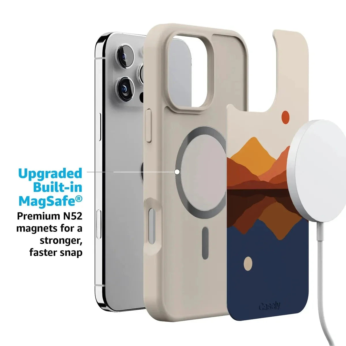 Opposites Attract | Day & Night Colorblock Mountains Case iPhone Case get.casely