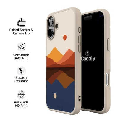 Opposites Attract | Day & Night Colorblock Mountains Case iPhone Case get.casely