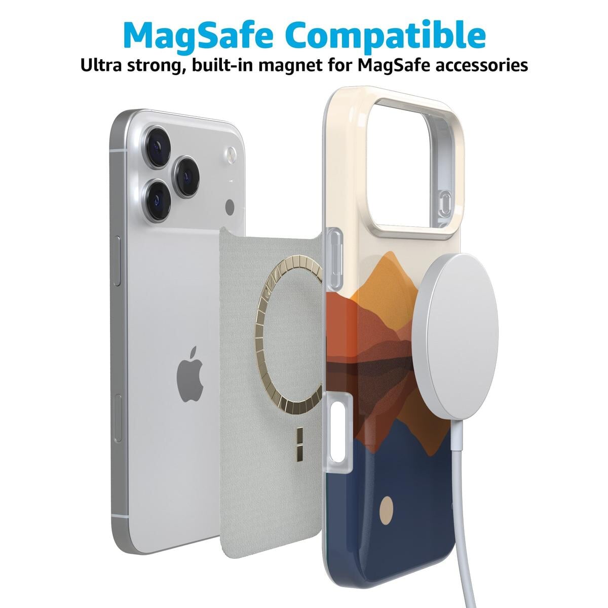 Opposites Attract | Day & Night Colorblock Mountains Case iPhone Case get.casely