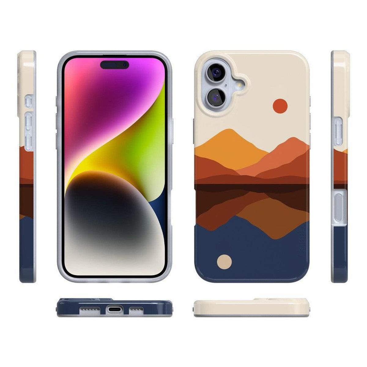 Opposites Attract | Day & Night Colorblock Mountains Case iPhone Case get.casely