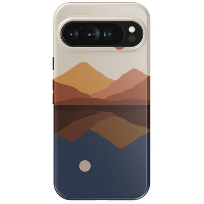 Opposites Attract | Day & Night Colorblock Mountains Google Pixel Case Google Pixel Case Casetry Essential Google Pixel 9 Pro XL