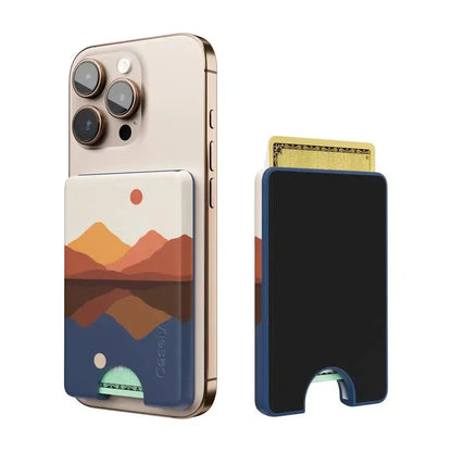Opposites Attract | Day & Night Colorblock Mountains MagWallet MagWallet get.casely