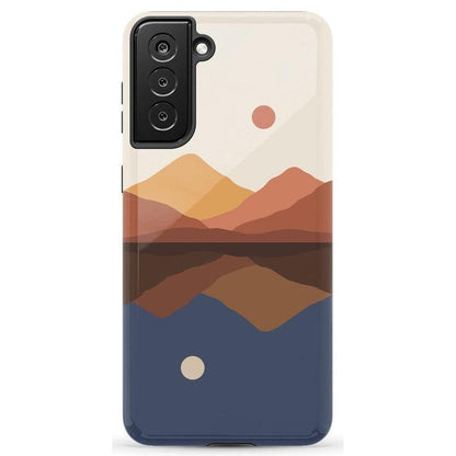 Opposites Attract | Day & Night Colorblock Mountains Samsung Case