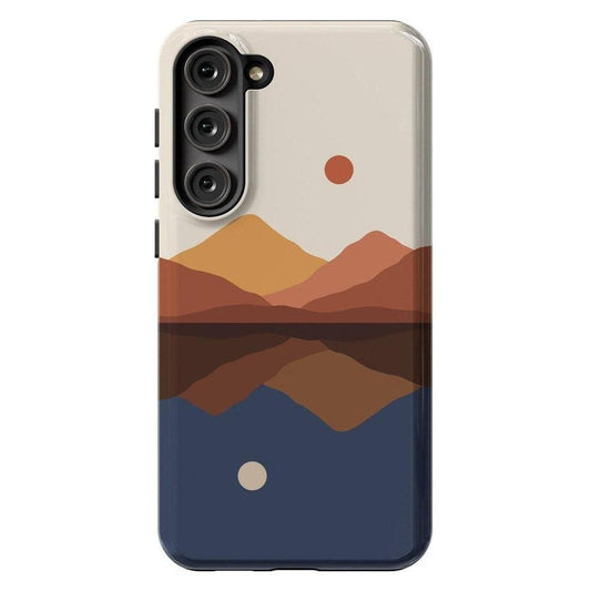 Opposites Attract | Day & Night Colorblock Mountains Samsung Case Samsung Case Casetry