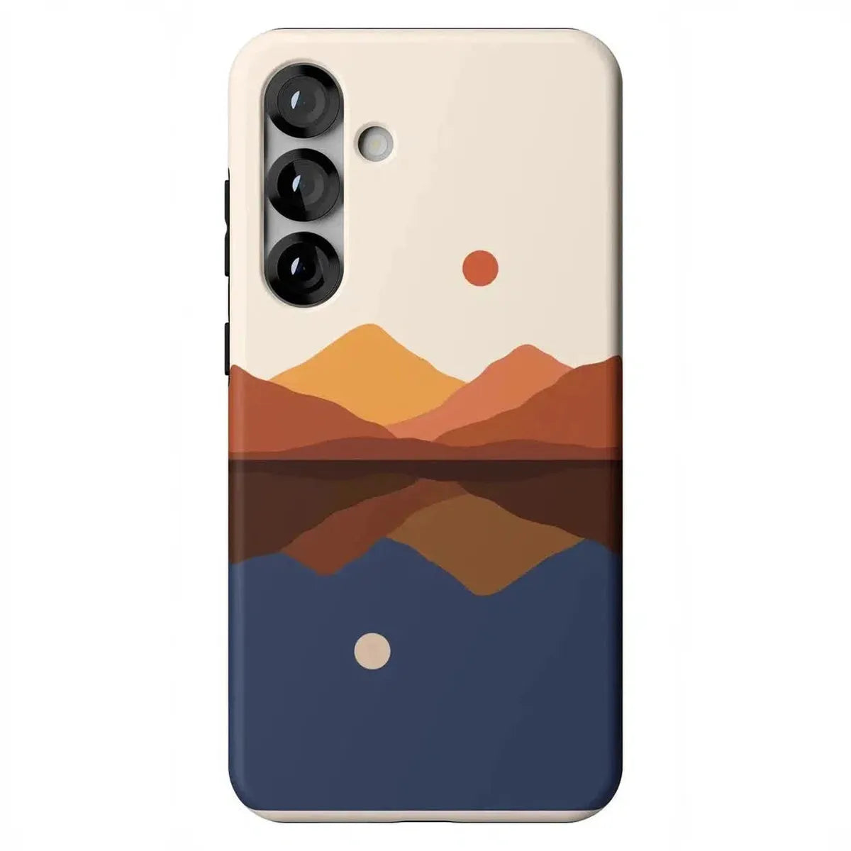 Opposites Attract | Day & Night Colorblock Mountains Samsung Case Samsung Case Casetry Essential + MagSafe® Galaxy S25 Plus
