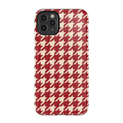 Scarlet Stitch | Red Houndstooth Case