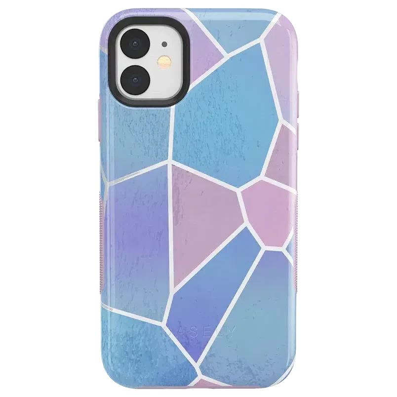 Other Side | Holographic Metallic Stained Glass Marble Case iPhone Case get.casely