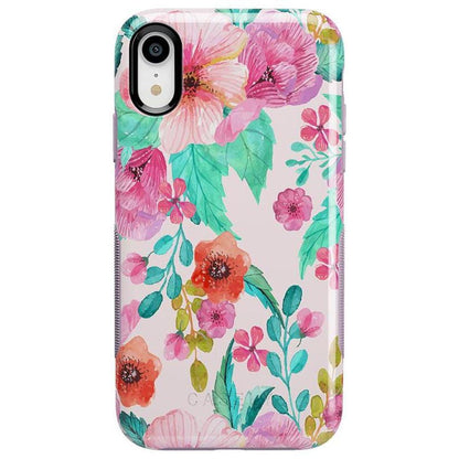 Out And About | Light Pink Floral Case iPhone Case get.casely Bold iPhone XR