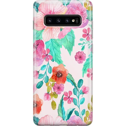 Out And About | Light Pink Floral Samsung Case Samsung Case get.casely Classic Galaxy S10 Plus