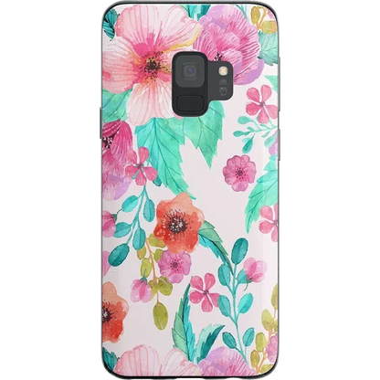 Out And About | Light Pink Floral Samsung Case Samsung Case get.casely Classic Galaxy S9 Plus