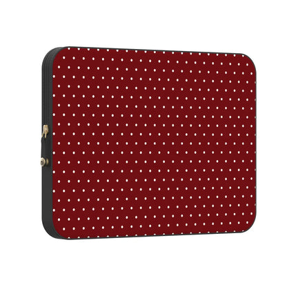 On the Dot | Maroon Polka Dot Laptop Case