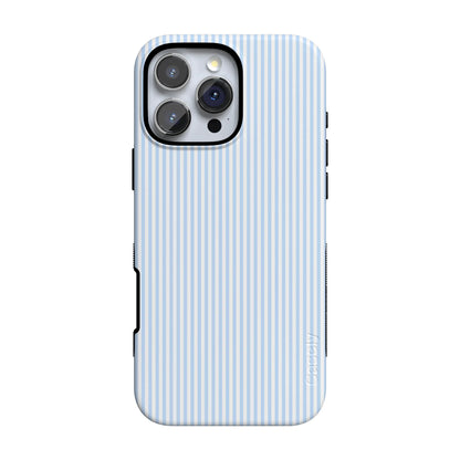 Stripes and the City | Light Blue Pinstripe Case - iPhone 16 Pro