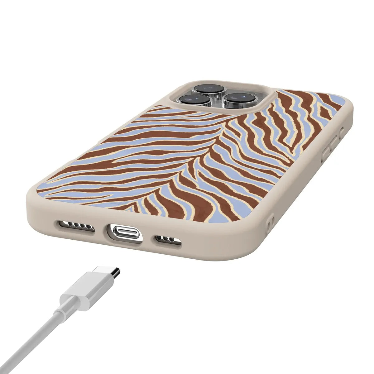 Untamed | Brown & Blue Zebra Case