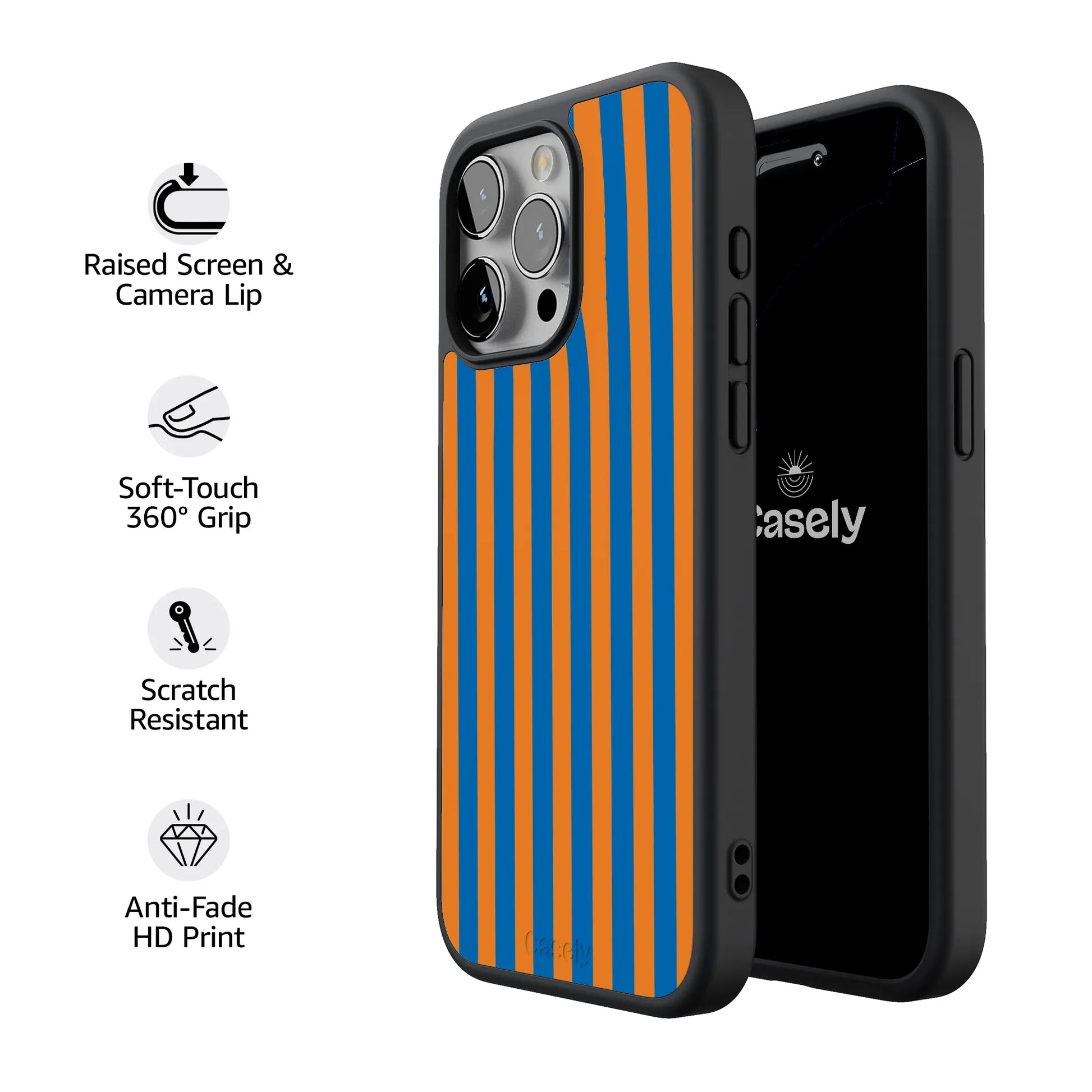 Go New York | Blue & Orange Stripes Case