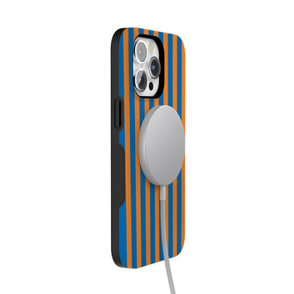 Go New York | Blue & Orange Stripes Case