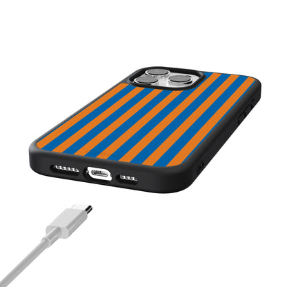 Go New York | Blue & Orange Stripes Case