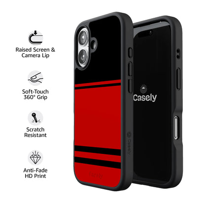 Storm Warning | Black & Red Stripes Case