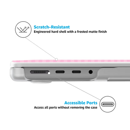 Sweet Jam | Light Pink Gingham Laptop Shell