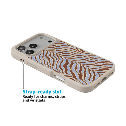 Untamed | Brown & Blue Zebra Case