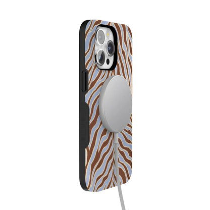 Untamed | Brown & Blue Zebra Case