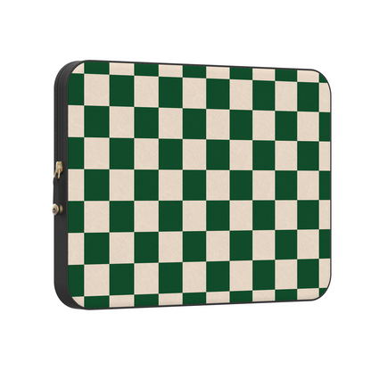 Fit Check | Green Checkerboard Laptop Case