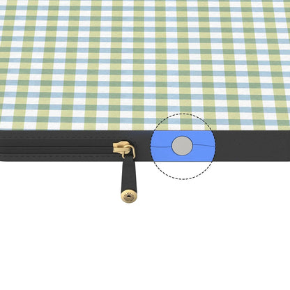 Pastel Picnic | Blue & Green Gingham Laptop Case