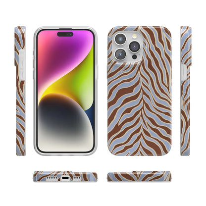 Untamed | Brown & Blue Zebra Case