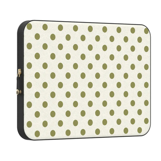 Spotted in SoHo | Green Polka Dot Laptop Case