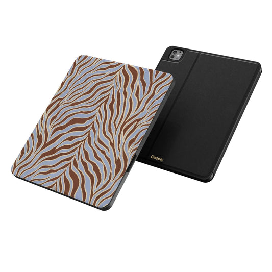 Untamed | Brown & Blue Zebra iPad Case