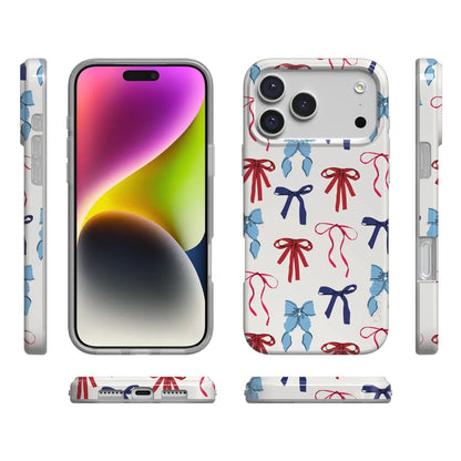 American Girlie | Red White & Blue Bows Case