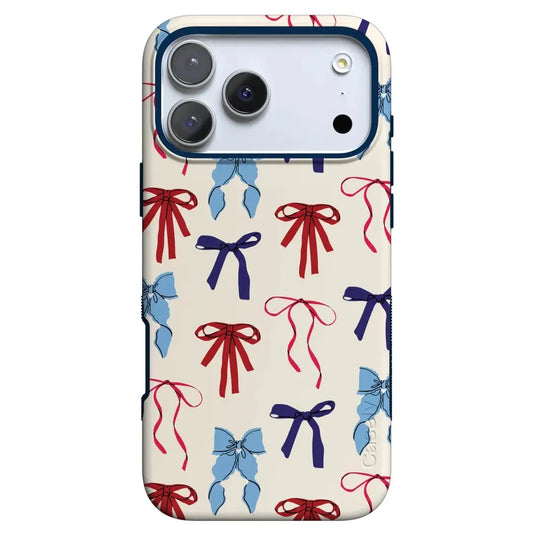 American Girlie | Red White & Blue Bows Case - iPhone 17 Pro