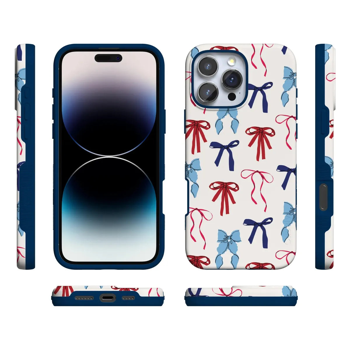 American Girlie | Red White & Blue Bows Case