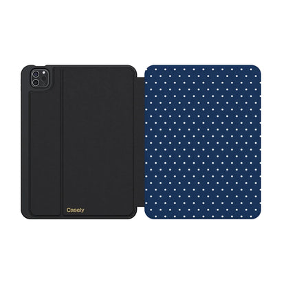 On the Dot | Navy Polka Dot iPad Case