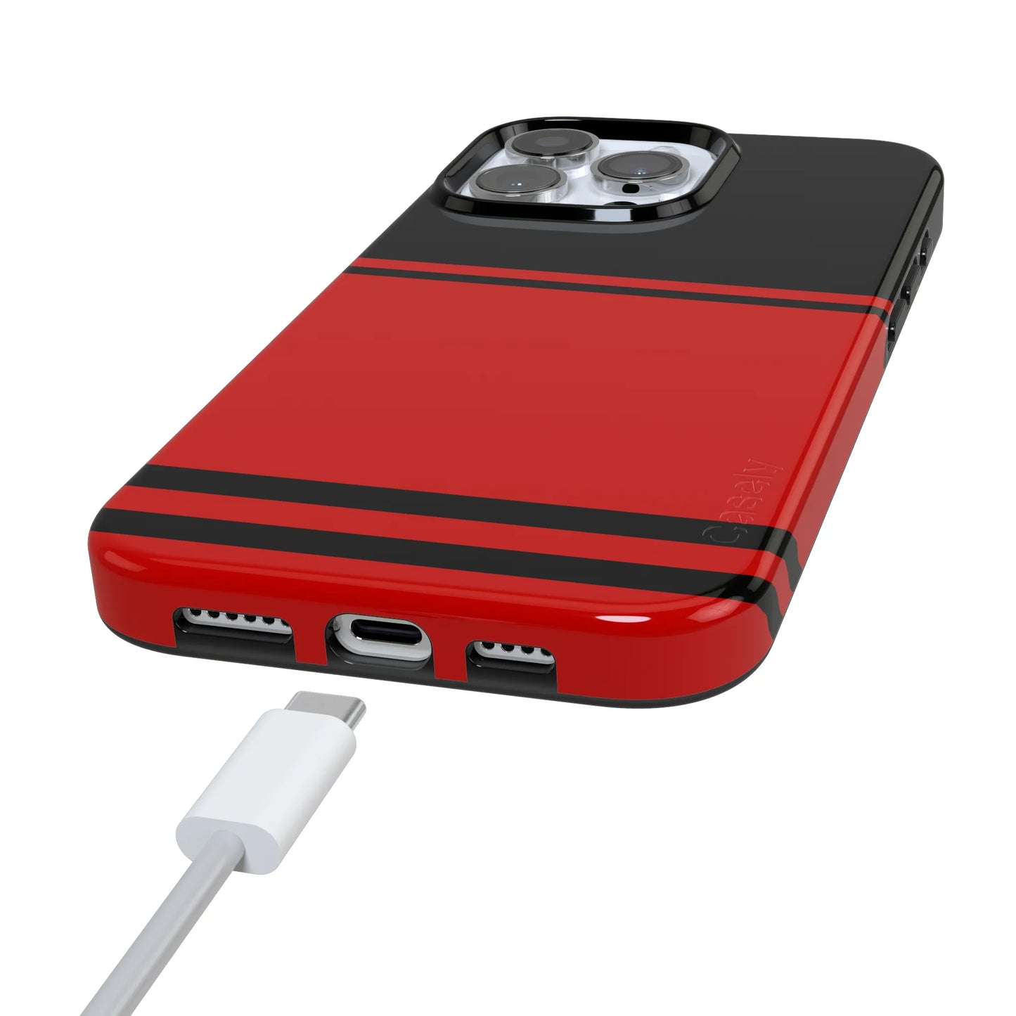 Storm Warning | Black & Red Stripes Case