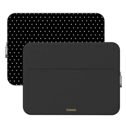 On the Dot | White Polka Dot Laptop Case