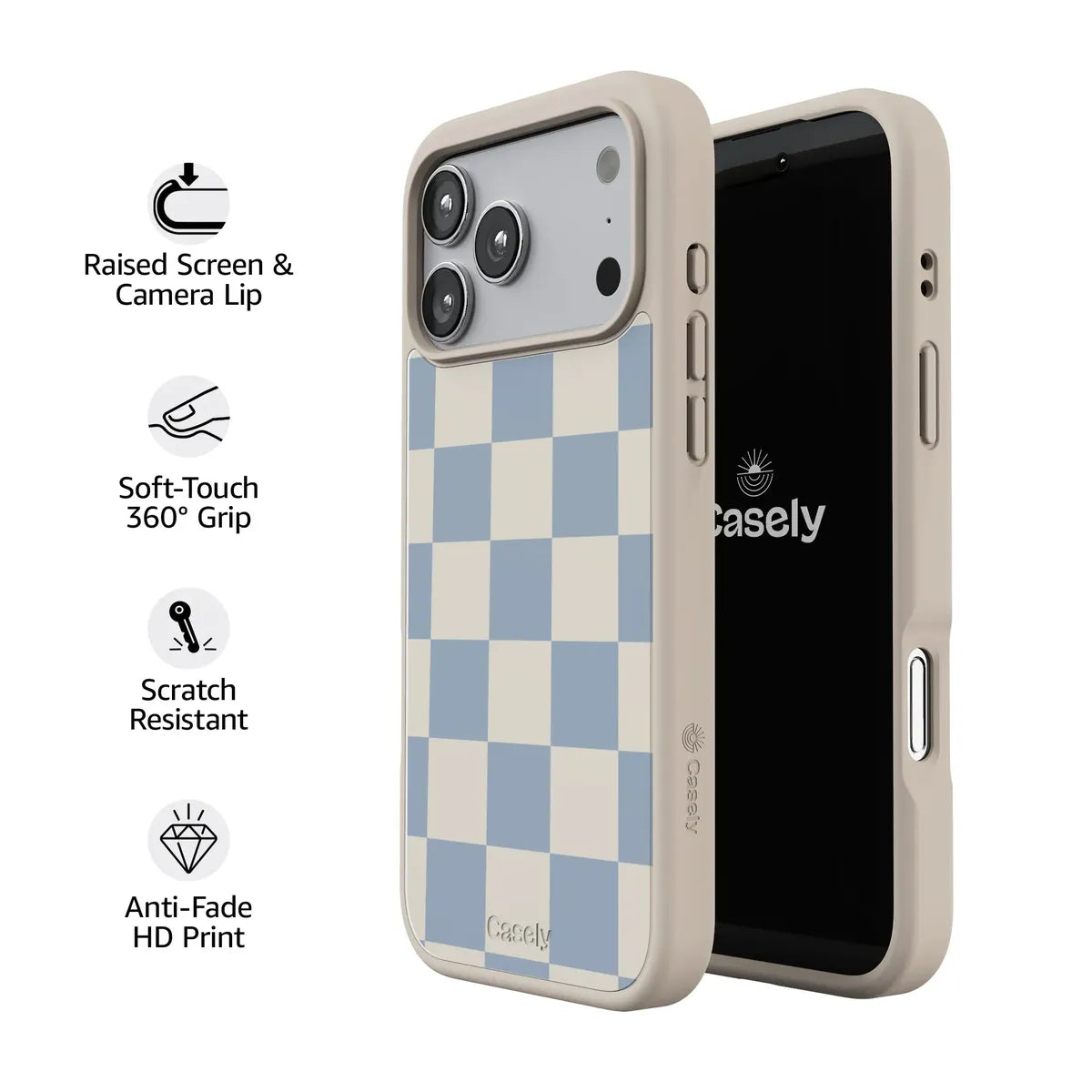 Fit Check | Light Blue Checkerboard Case