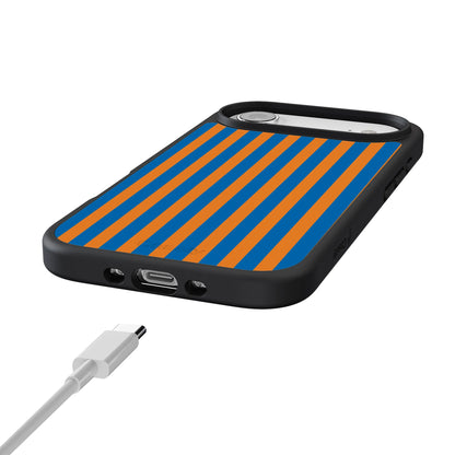 Go New York | Blue & Orange Stripes Case