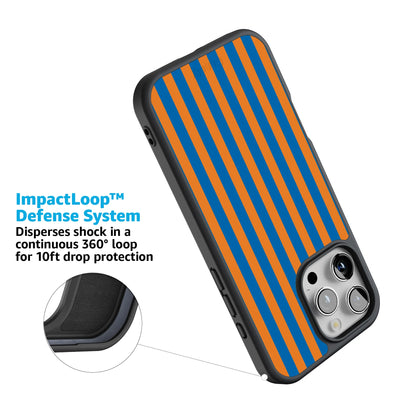 Go New York | Blue & Orange Stripes Case