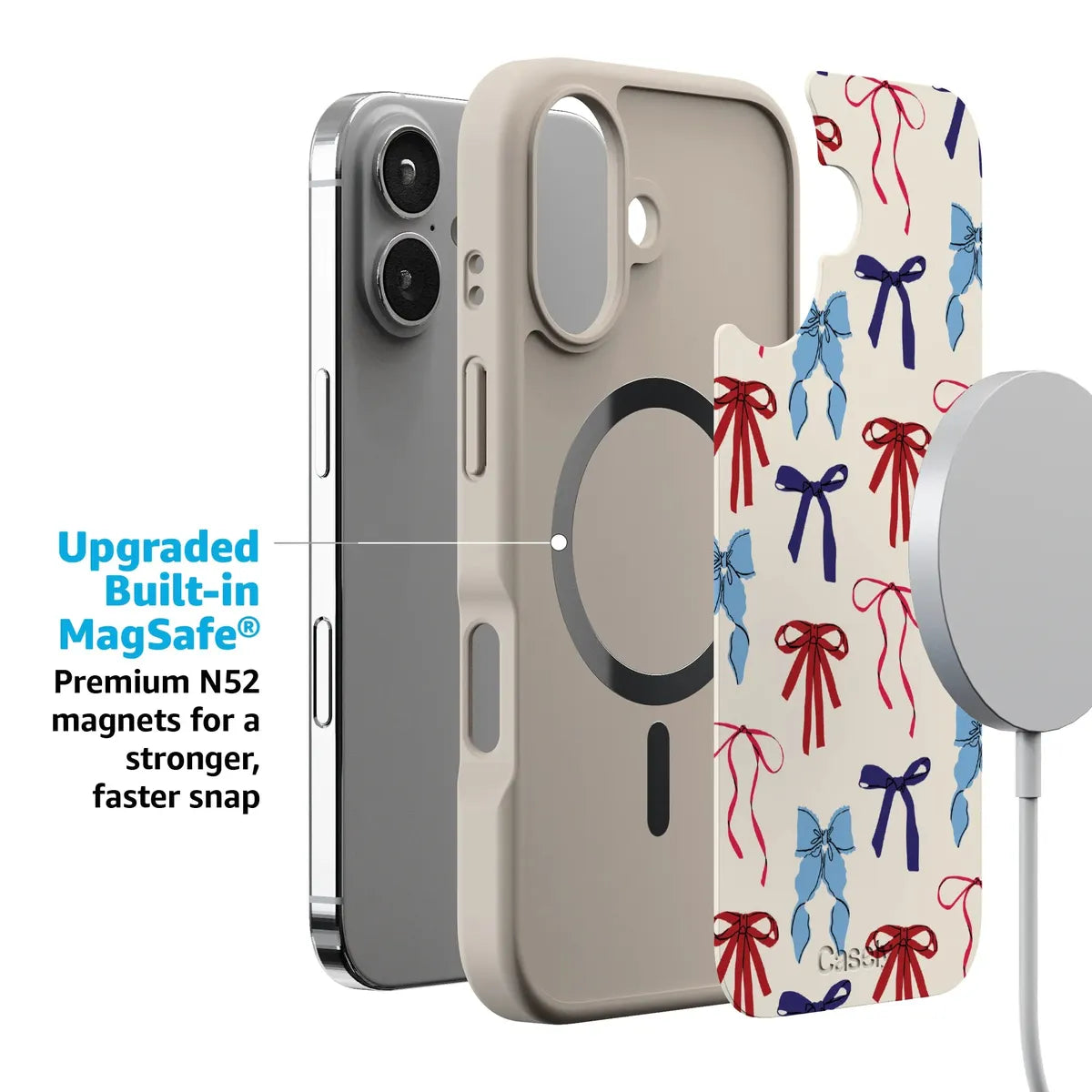 American Girlie | Red White & Blue Bows Case