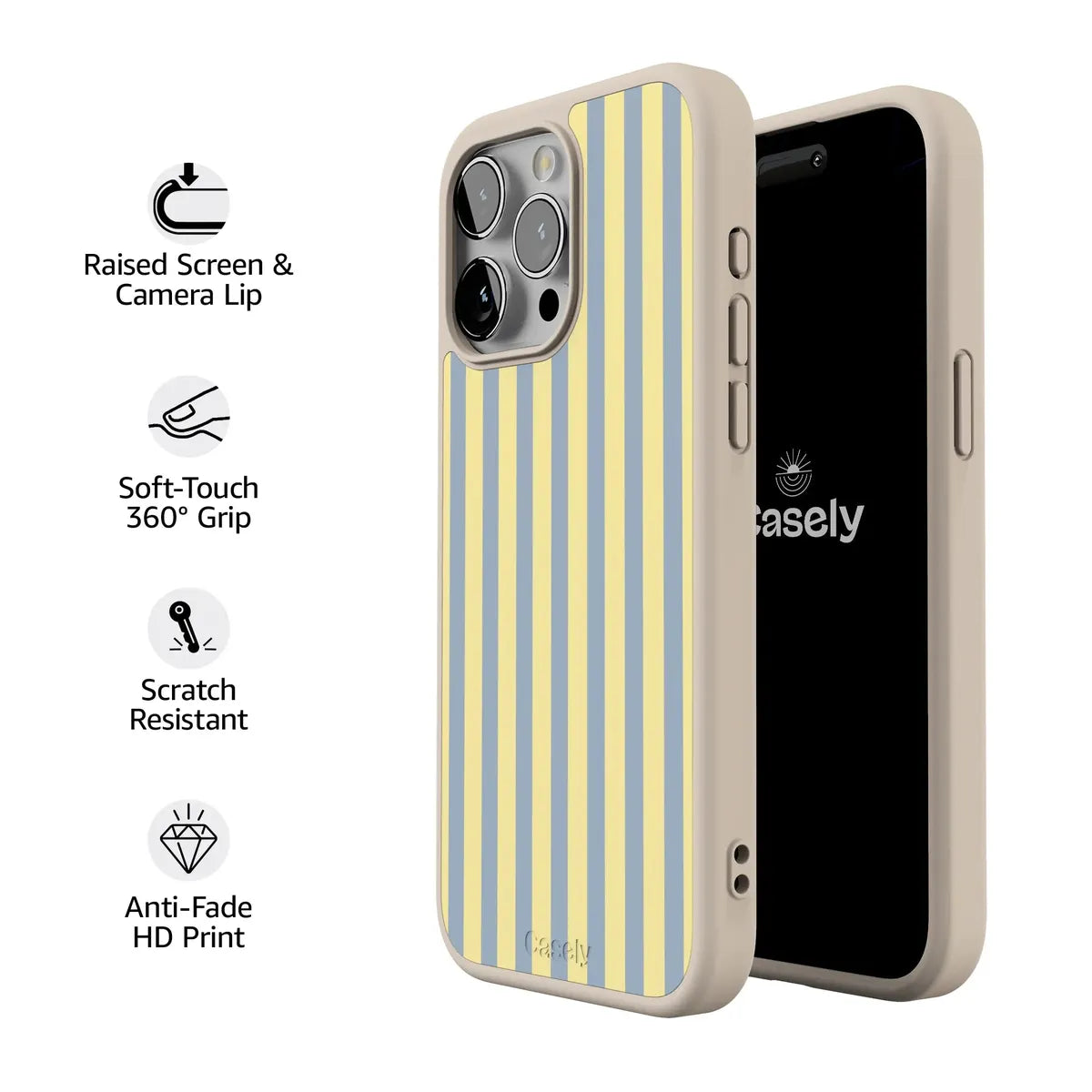 Coastline Stripes | Blue & Yellow Case