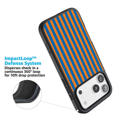 Go New York | Blue & Orange Stripes Case