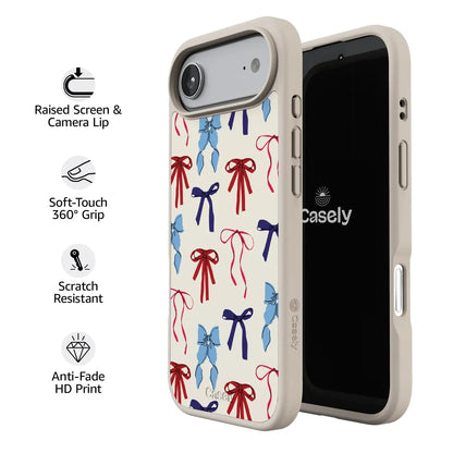 American Girlie | Red White & Blue Bows Case