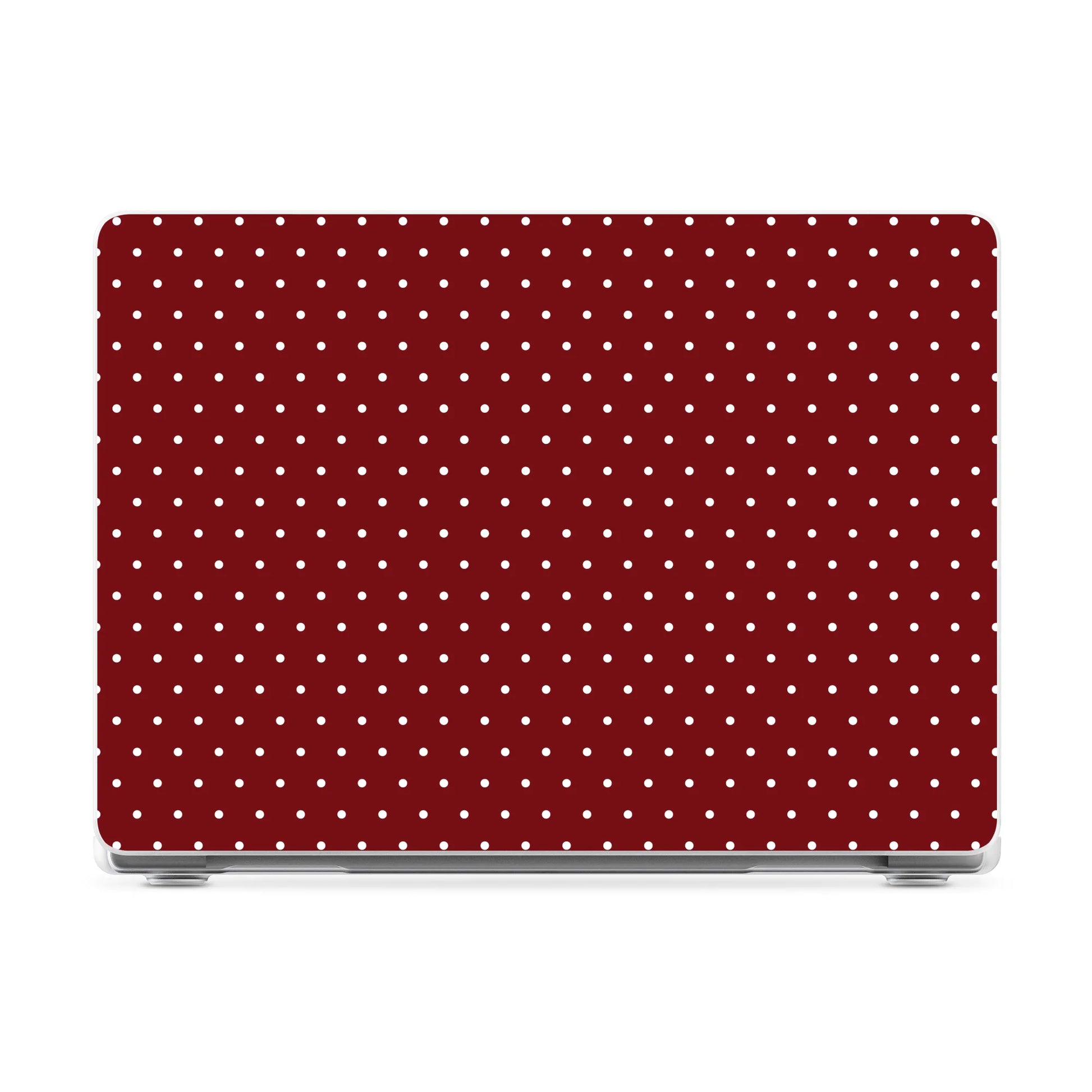 On the Dot | Maroon Polka Dot Laptop Shell - 16" MacBook Pro